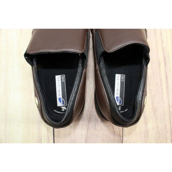 Etonic DRI-LITE 200 Brown Slip On Spikeless No Metal Golf Shoes Size 9 M - Picture 6 of 9